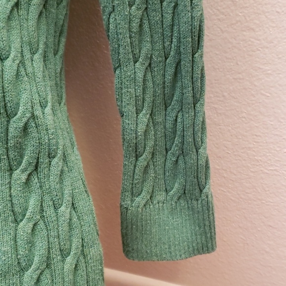 Ann Taylor Loft Ribbed Green S Sweater Top - Picture 3 of 6